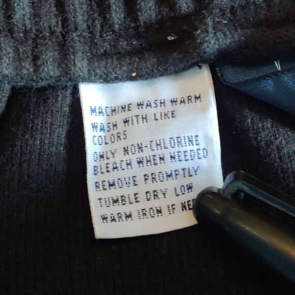 Vintage 90s Polo Ralph Lauren Men's Large Black Sweatpants Wide Leg White Pony - Picture 5 of 13